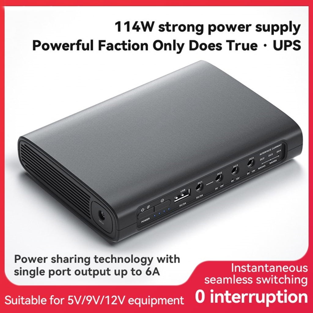 5V 9V 12V UPS Power Supply 16000/20000/256000mAh Lithium Battery Backup for Secure Continuous Electronic Devices