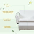 thumbnail image 5 of Qaba Kids Sofa Set with Footstool for Toddlers and Babies, White, 5 of 9