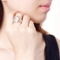 thumbnail image 5 of Anillo de Plata de Ley 925 Forma Redonda O Ajustable Ideal para Bodas y Banquetes de Mujer, 5 of 5