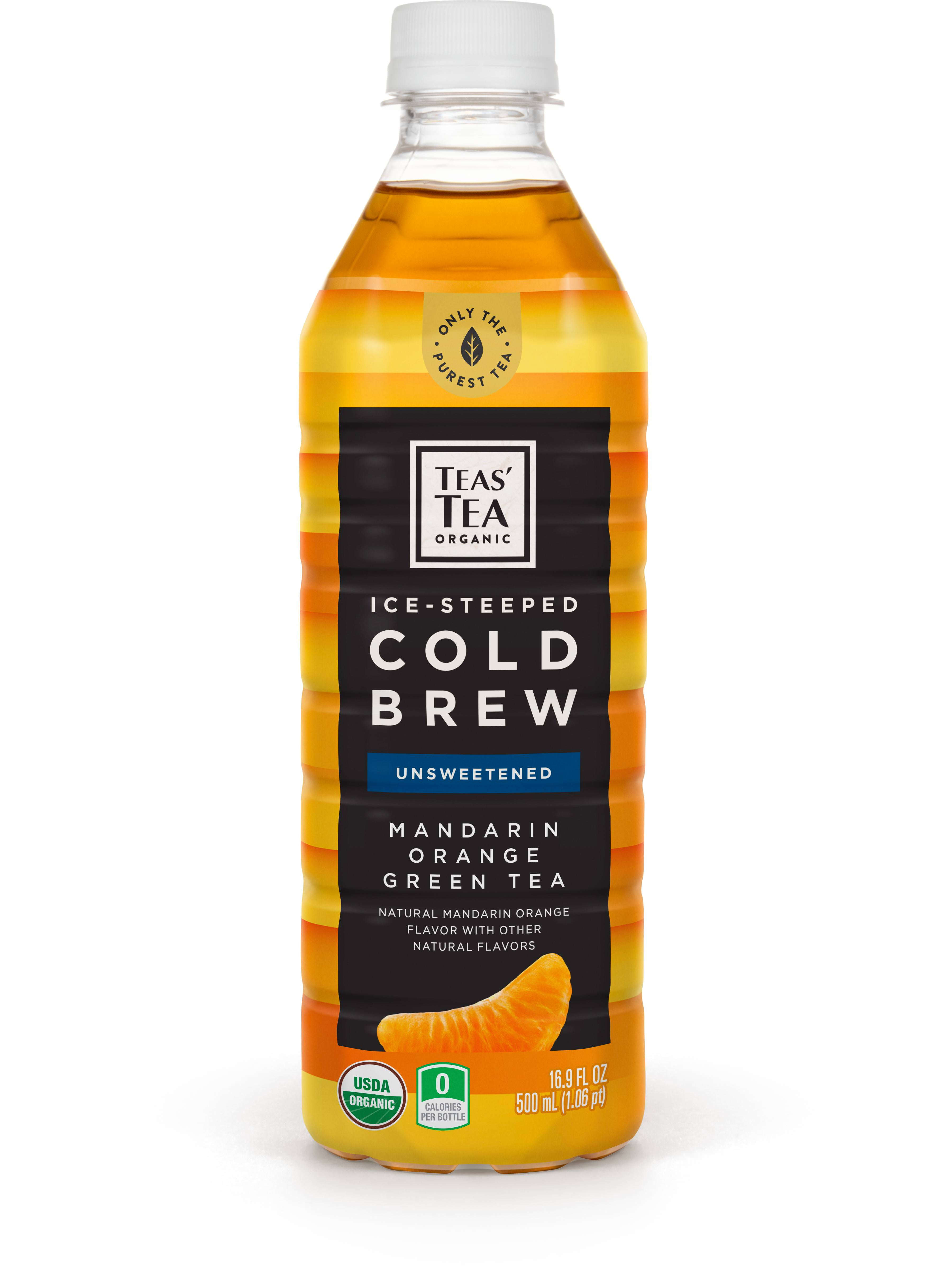 (12 Bottles) Teas' Tea Organic Cold Brew Mandarin Orange Green Tea, 16.9 oz.