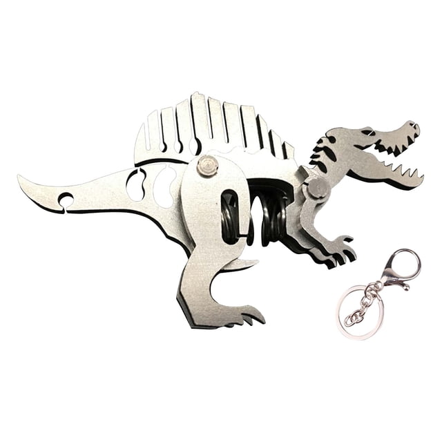 Llavero de dinosaurio mecánico modelo de acero inoxidable de metal tridimensional 3d Wmkox8yii fajkfhkj4662
