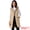 Khaki, variant on Women's Long Puffer Vest Casual Sleeveless Hooded Down Jacket S Khaki
