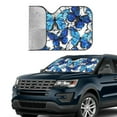 thumbnail image 4 of Disketp Windshield Sun Shade, Car Sun Shade For Front Window Blue And White Butterflies Sunshades Sun Visor Protector Blocks Uv Rays Foldable, 4 of 9