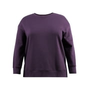 Terra & Sky Women's Plus Size Fleece Sweatshirt, Available in 1,2, and 3- Packs, Size 0X-4X