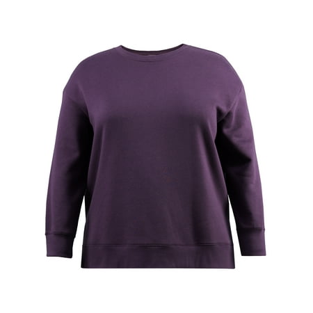 Terra & Sky Women's Plus Size Fleece Sweatshirt, Available in 1,2, and 3- Packs, Size 0X-4X