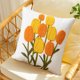 thumbnail image 5 of Funda de almohada con tulipanes, estilo campestre, para el hogar, sofá, mesilla de noche, oficina, cojín lumbar. Tamaño: 45 x 45 cm (17,72 x 17,72 pulgadas)., 5 of 6