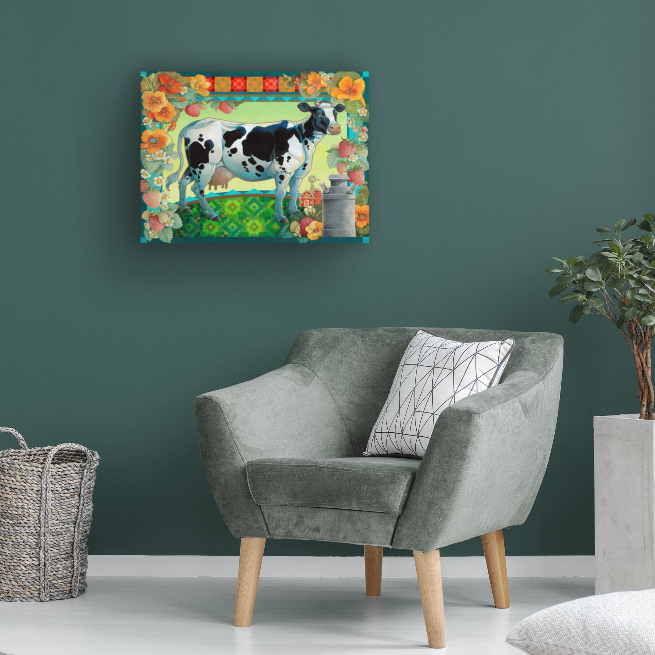 Canvas Wall Art - David Galchutt 'In the Pasture' Wall Art for Living Room, Bedroom, or Office Décor by Trademark Fine Art - 32 x 24 Inches