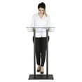 thumbnail image 4 of M&T Displays Tempered Clear Glass Podium Black Aluminum Body and Base 43.9 Inch Height Floor Standing Lectern Pulpit Desk, 4 of 8