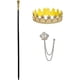 thumbnail image 5 of Adult King Costume Set King Robe Cape Queen Costume Crown Scepter Lord Costume, 5 of 5