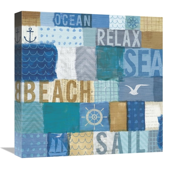 Global Gallery's 'Beachscape Collage I' By Michael Mullan Stretched Canvas Wall Art