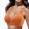 thumbnail image 2 of Sngxgn Bras for Women Full Coverage, Unlined Lace Underwire Bra for Breasts(Orange,36), 2 of 4