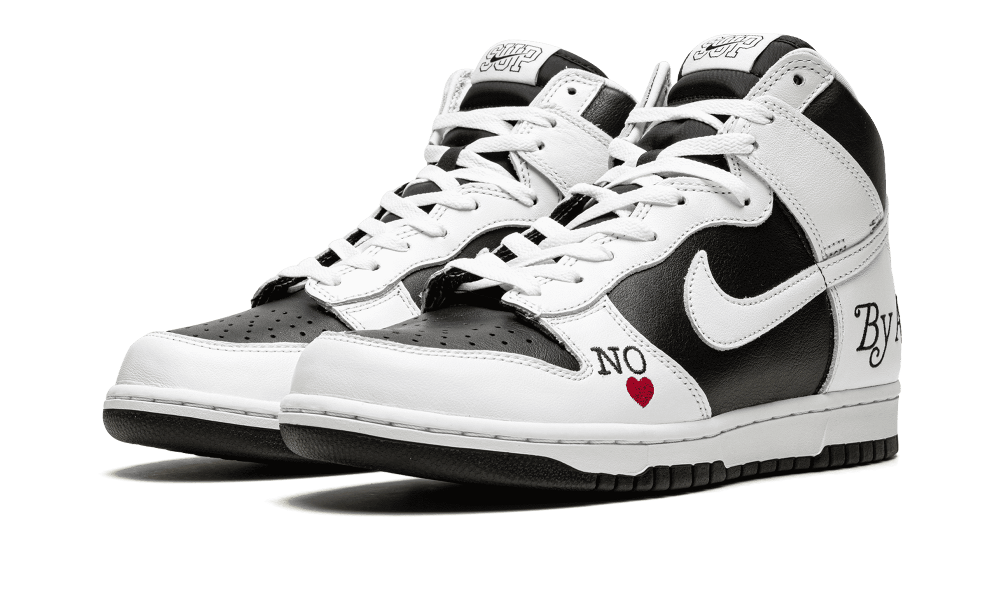 NIKE MENS SB Dunk High "Supreme - By Any Means - White/Black" DN3741 002 DN3741 002 from Stadium Goods
