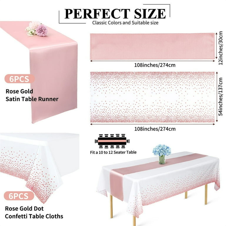 Classic Pink Paper Tablecloth, Each - The Party Place