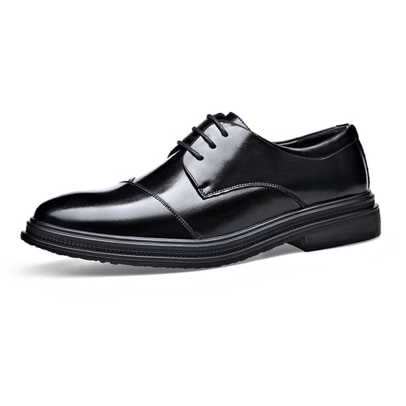 kkdom Men Dress Shoes Oxford Shoes Classic Lace up Formal Dress Oxfords Shoes Black Size 8