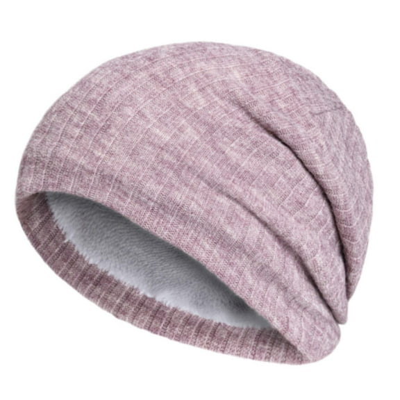BAYAIXZ Beanie Hats for Men Women Fleece Winter Hat Knitted Skull Caps Thermal Warm Snow Hat Unisex Fleece Lined Skiing Beanie Hats (Pink,One Size)