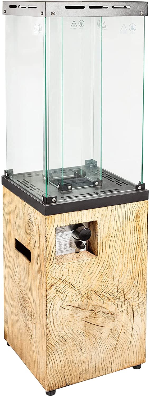 UIXE Outdoor Patio Heater, Propane Gas Fire Pit, 56" Tall Standing Faux