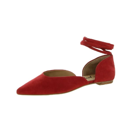 

Free People Noelle Women s Leather Ankle Wrap Pointed Toe D Orsay Flats