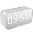 thumbnail image 2 of JTNero Digital Alarm Clock 1400mAh Rechargeable Bluetooth Speaker Dual Alarm Clock Mirror Surface Alarm Clock Temperature Display Brightness Adjustable for Bedroom Bedside, 2 of 6