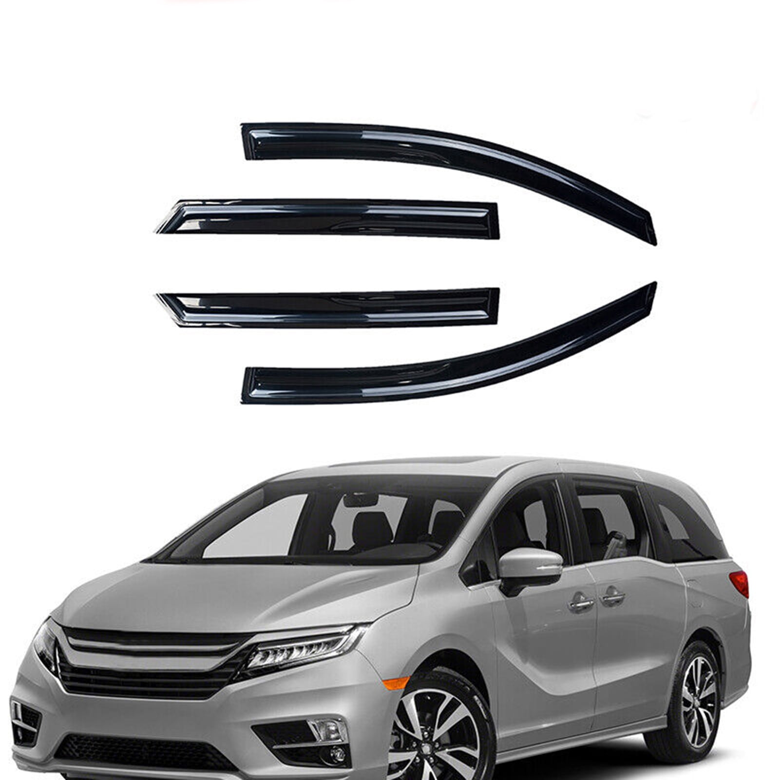 Possbay 4PCS Window Sun Visors Rain Guards Sun Shades For Honda Odyssey