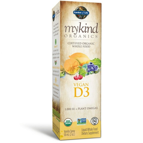 Garden of Life mykind Organics Vegan D3 Spray, 2oz Liquid