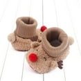 thumbnail image 4 of URMAGIC Baby Boy Girl Indoor Faux Booties Toddler Cartoon Winter Shoes Infant Fleece Slippers, 4 of 6