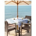 thumbnail image 3 of Outdoor Tablecloth with Umbrella Hole for Patio/Picnic/Party/Camping, Purple Coastal Waterproof Table Cloth Square Cover Washable, Summer Ocean Coral Jellyfish Seahorse Starfish (60"x 60"), 3 of 8