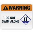 thumbnail image 1 of Do Not Swim Alone Sign, Pool Sign,, 1 of 1