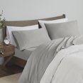 thumbnail image 2 of Madison Park Light Grey Pima Cotton Hotel Sheets King Size Sheet Set, 2 of 8