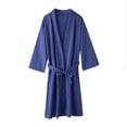 thumbnail image 4 of iHPH7 Bathrobe for Women, Waffle Robes for Women, Robes for Women, Womens Robes Clearance Sale, Long Robes for Women, Navy 3XL, 4 of 9