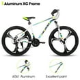 Hiland Mountain Bike, 3-Spokes,Shimano 21 Speeds Drivetrain,Aluminum Frame 26 inch Wheels, Men's MTB Bicycle, White