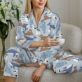 thumbnail image 6 of Picia Seal Fox Seagull Whales Pattern Women’s Long-Sleeve Sleepwear Set - Soft 2-Piece Loungewear with Pockets, Comfy PJs for Relaxing Nights-XX-Large, 6 of 7