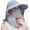 Grey, variant on Women Wide Brim Foldable Sun Hat Foldable Fishing Hats Sun Protection Caps with Face Mask Neck Flap Visor Hat Garden