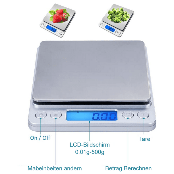 Balance de cuisine numérique Freedo avec chargement USB, balance numérique  0,1 g/3 kg, balance électronique fine, fonction PSC/tare/affichage LCD,  conversion 6 unités, balance lettre, balance de poche 