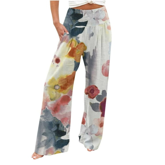 Honeeladyy Cargo Pants Women,Fashion Women's Comfortable Printed High Waist Leisure Pants Sweatpants Yoga Pants