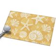 thumbnail image 2 of 2x3 Ft Entryway Area Rug, Starfish Yellow Coastal Kitchen Rug Runner Washable Floor Mat, Summer Nautical Shell Beach Non Slip Indoor Door Mat Throw Carpet for Bathroom Living Room Bedroom, 2 of 8