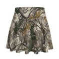 thumbnail image 5 of FUIALDOLG Hunting Green Camo Active Skorts for Women Green Camouflage Tennis Skirt Lady Pleated A-Line Athletic Skirts with Pockets Stretchy Trendy High Waist Mini Skirt Spring Break Outfits,2XL, 5 of 8