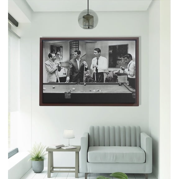 Rat Pack Pool Game Wall Art Vintage Black White Photo Poster The Rat Pack Poster Man Cave Wallhanging Wall Decor Home Decor Poster Wall Art for Decor Present