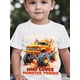 thumbnail image 1 of Camiseta infantil "Just a Roy Who Loves Monster Trucks" - Diseño de dibujos animados de Monster Trucks, cómoda y transpirable, manga corta, ropa informal de verano, ideal para regalar o para fiestas, 1 of 5