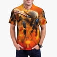 thumbnail image 1 of Fotbe Honeybee On Vibrant Flower Camiseta Polo de Golf para Hombre con Estampado – Camisa Deportiva Transpirable con Cuello Abotonado-Small, 1 of 6