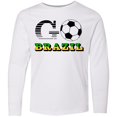 thumbnail image 3 of Inktastic Go, Brazil- Soccer, Football Long Sleeve Youth T-Shirt, 3 of 5