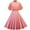 Pink, variant on Fesfesfes Women Dress Solid Color Lace Long Dress Cape Stand Collar Shawl Two-Piece Doll Collar Sling Dress or