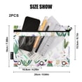 thumbnail image 4 of Flowers Lavender Leaves Cactus 2 Pack Pencil Pouches Zipper Pencil Case 3 Ring Pencil Pouch Cosmetic Bag, 4 of 6