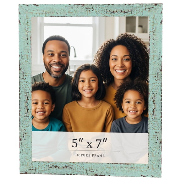 5x7 In Frame Green Solid Wood Picture Frame Width 1.125 Inches | Interior Frame Depth 0.5 Inches |