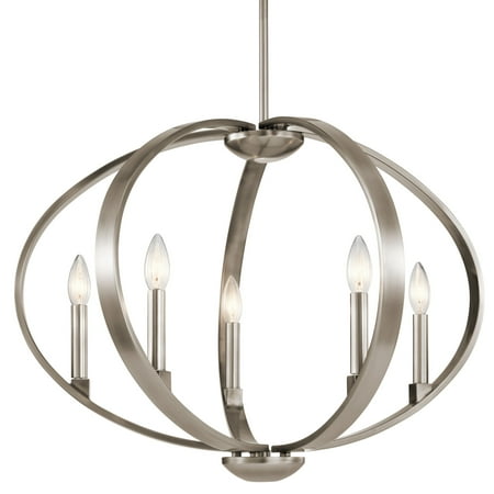 

Kichler 43871 Elata 27 Wide 5 Light Candle Style Chandelier - Grey