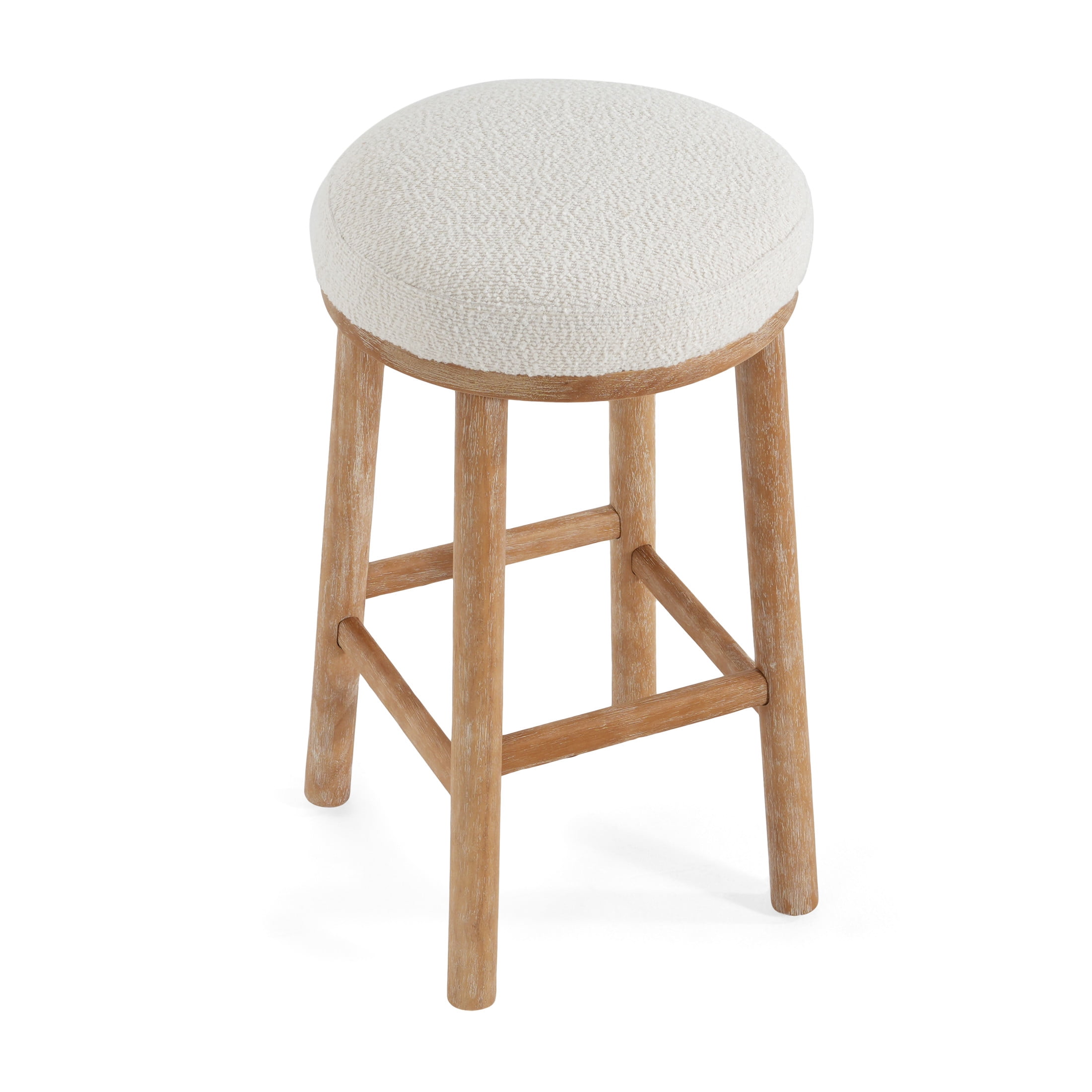 Christopher Knight Home Rustic 27.36" Counter Height Bar Stools, Solid Wood Frame, Natural, Set of 4