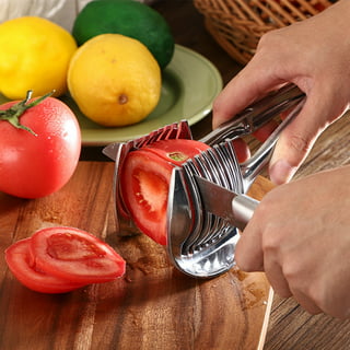 Tomato Slicer - Easy Stainless Steel Fruit Vegetable Cutter Kitchen Gadget  - Shop For Faves