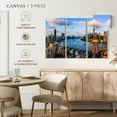 thumbnail image 5 of Elephant Stock Shanghai Sunset Skyline Wall Art - Horizontal Multi Panel Canvas - Living Room Wall Decor - Places Multi Panel - Blue And Gray Decor - 74" x 48", 5 of 8