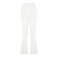 thumbnail image 4 of vigerkar Women's Stretch Yoga Pants -High Waist Bell Bottoms Trouser,Pull-On Office Slacks,with Pockets White, S, 4 of 5