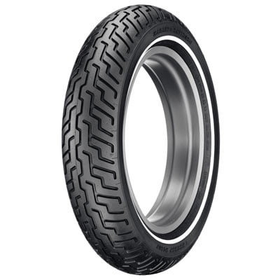 Dunlop Harley-Davidson D402 Front Motorcycle Tire MH90-21 (54H) Slim White Wall for Harley-Davidson CVO Dyna Wide Glide FXDWGSE 2001-2002