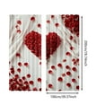 thumbnail image 3 of Huanglei Rideaux de la Saint-Valentin Roses Rouges Rideaux Pétales de Roses Rouges Salon Chambre Rideaux, 3 of 6